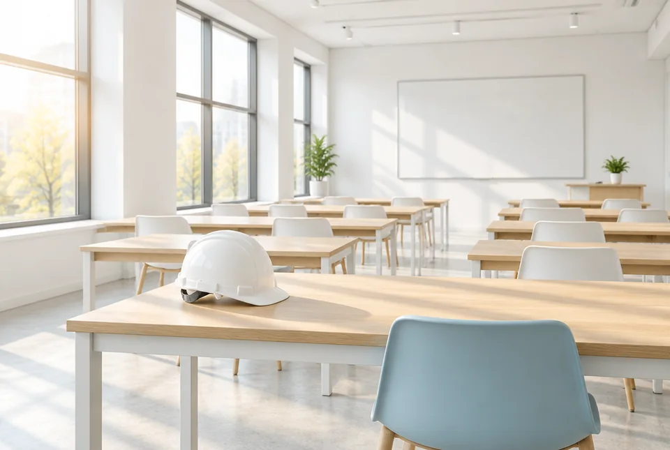 Aula de formación en prevención de riesgos laborales